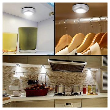 LED Touch Push On/Off Light – Self-Stick Battery Button Light