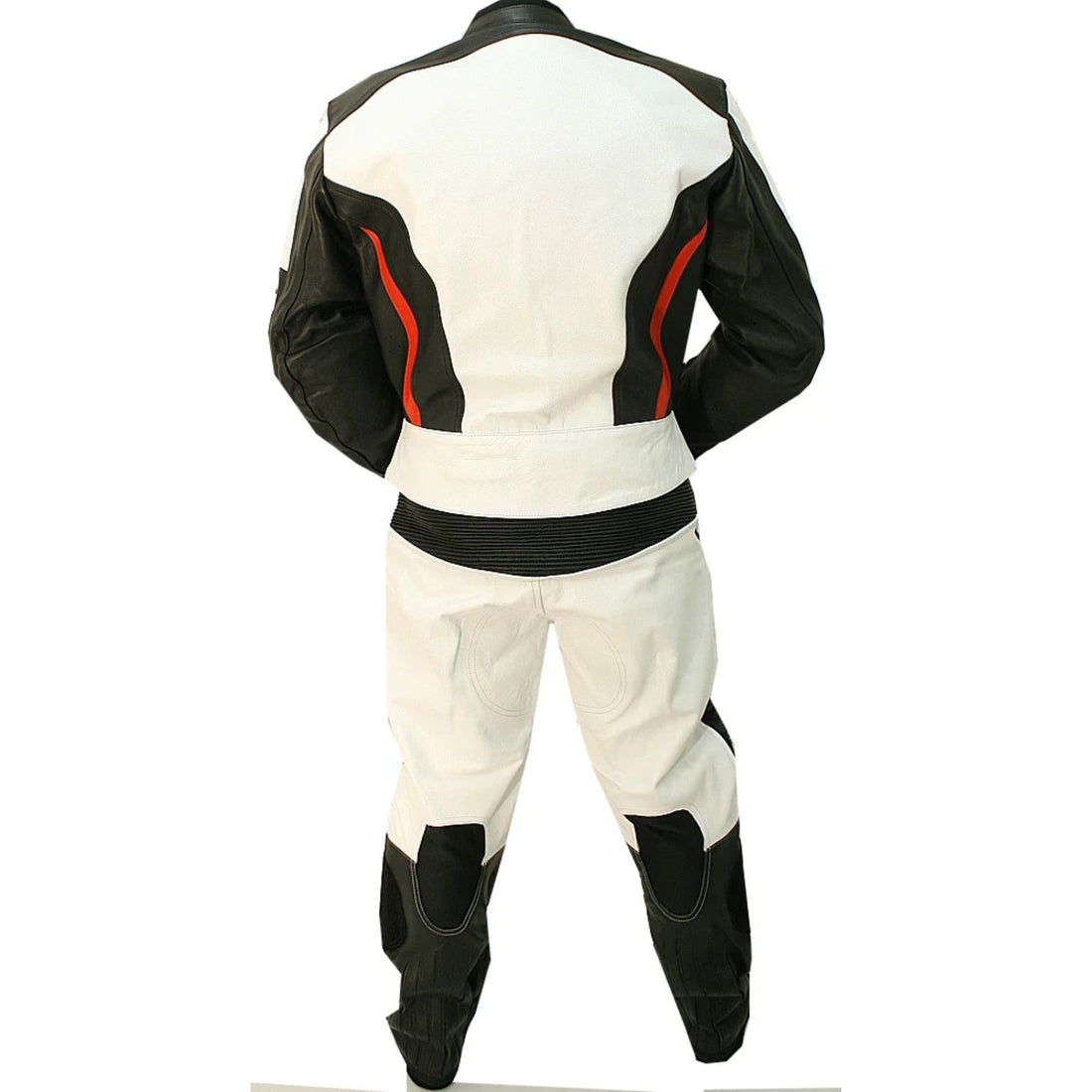 Men’s Black 2-Piece Motorbike Leather Racing Suit