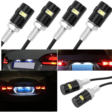 2pcs LED License Plate Screw Bolt Lights – Universal Car Tag Lamps