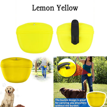 Silicone Dog Treat Pouch – Clip-On Training Bag for Outdoor Use
