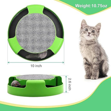 Pet Cat Toy Catch The Mouse Interactive Teasing Kitten Toy with Scratch Board
