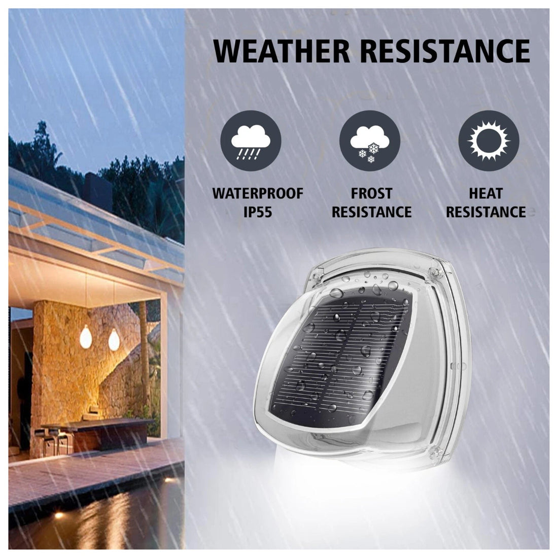 2 Pack Solar Wall Lights Outdoor LED Lights for Garden & Porch