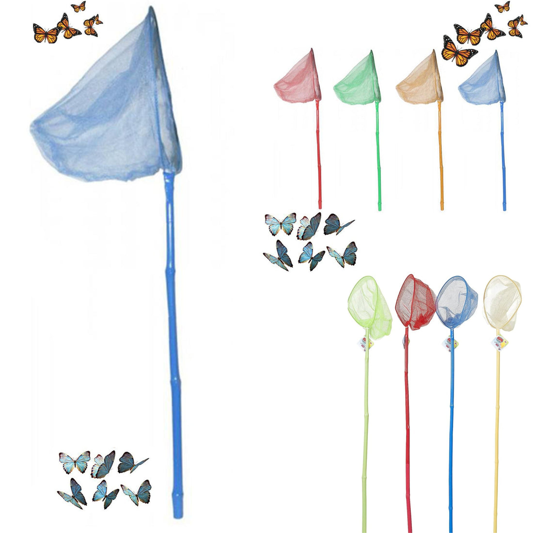 Kids Telescopic Fishing & Butterfly Net  Extendable Bug Catcher Random Colour