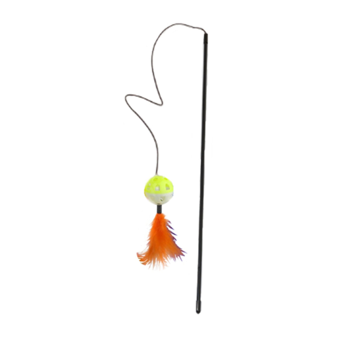 Cat Teaser Toy with Ball 43cm Interactive Stick Random Color