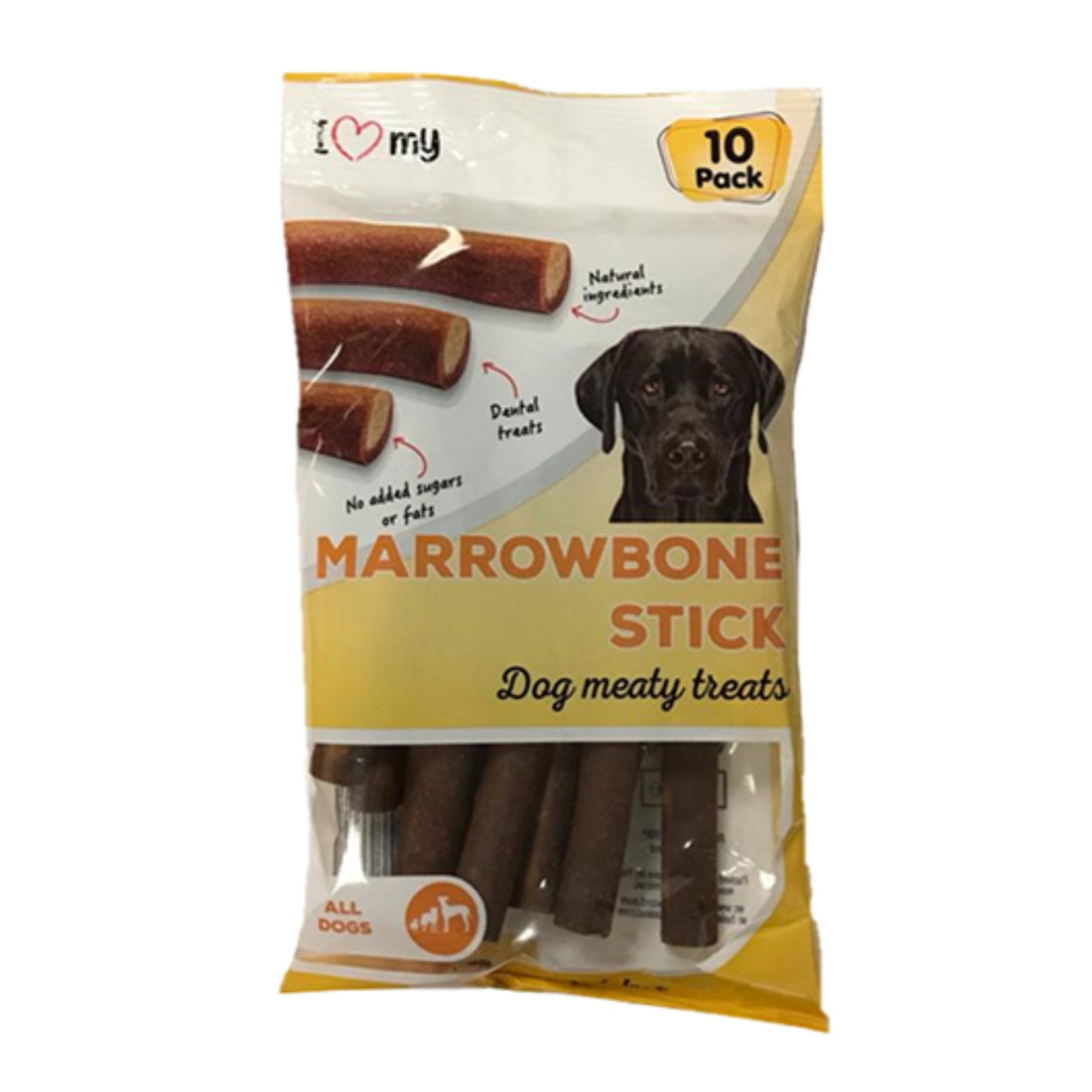 10-Pack Dog Marrowbone Treat Sticks Tasty & Healthy Chews