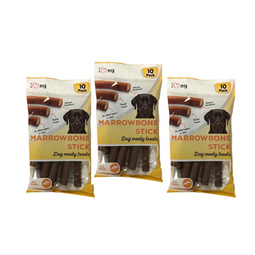 10-Pack Dog Marrowbone Treat Sticks Tasty & Healthy Chews