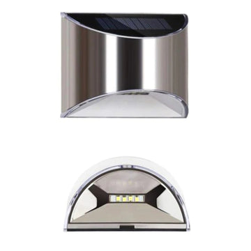 2 Pack Solar Fence Lights Waterproof Outdoor LED Wall Lamps