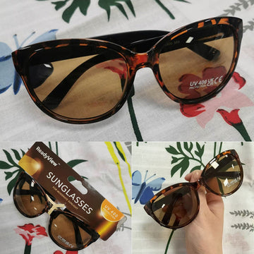 Ladies Tortoise Shell Sunglasses Classic Retro UV400 Eye Protection