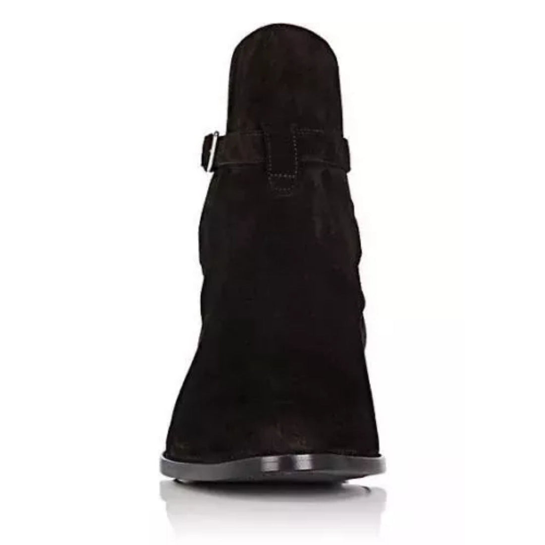 Handmade Black Suede Jodhpur Ankle Boots - Men's Elegant Strap Dress Boot