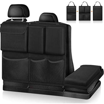 Detachable Car Seat Back Organizer Large Storage Bag with Zippers
