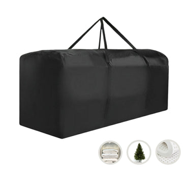 Black Outdoor Cushion Storage Bag – Dustproof Garden Furniture Cover ( 173x76x51cm )