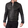Men’s Black Leather Fashion Jacket