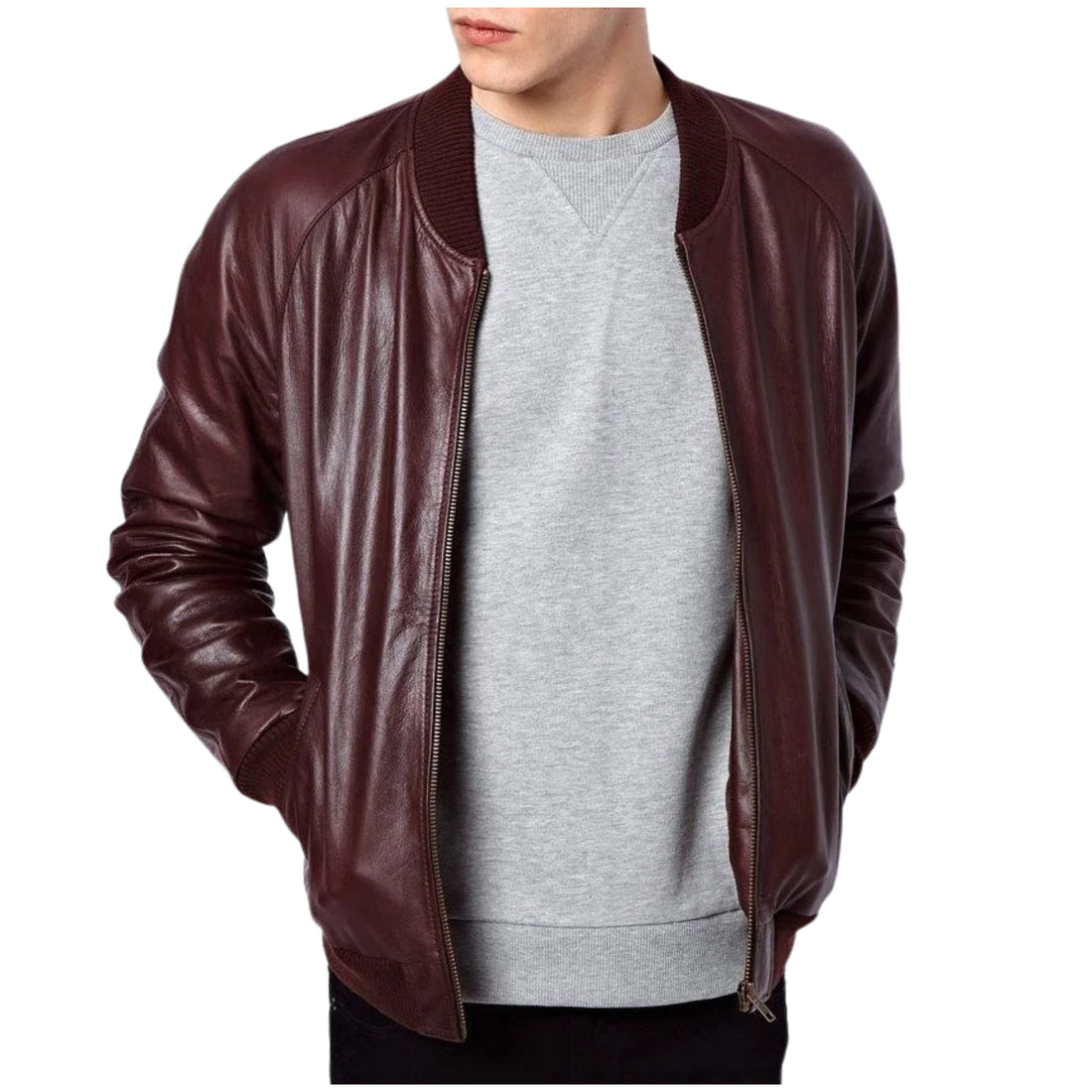 Men’s Brown Genuine Leather Fashion Jacket