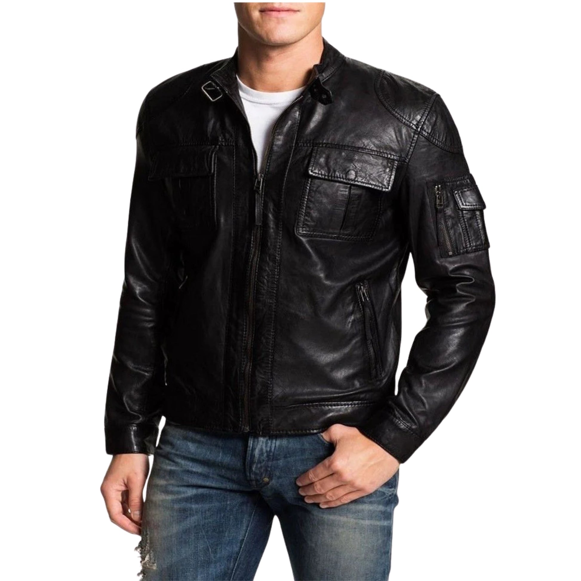 Men’s_Black_Genuine_Leather_Fashion_Jacket