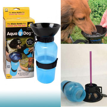 0.5L Leak-Proof Pet Travel Water Bottle for Outdoor Walks Blue