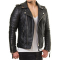Men’s Black Genuine Leather Fashion Jacket