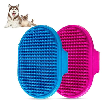 15cm Silicone Double-Sided Grooming Brush Pad for Dogs – Random Colour