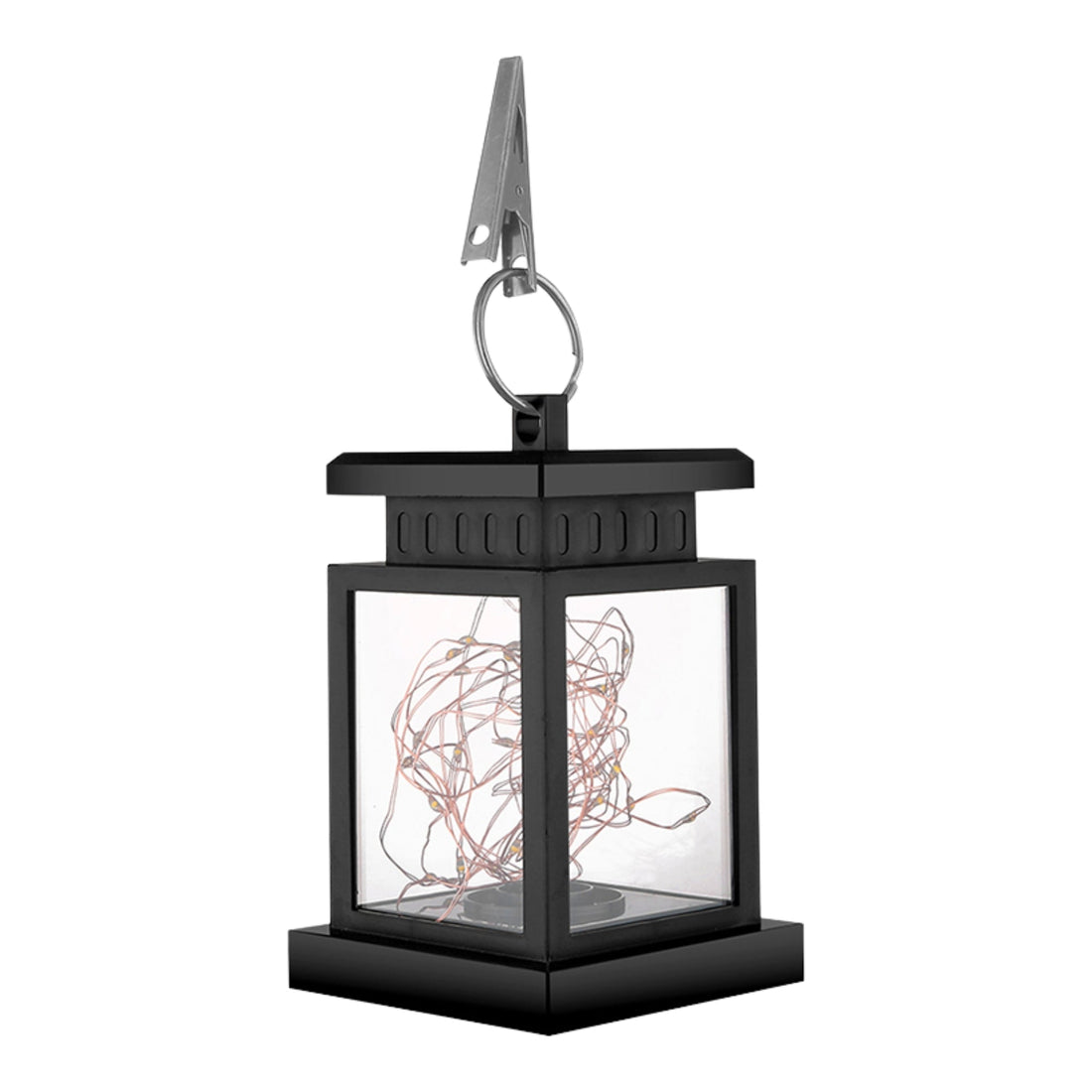 Solar Umbrella Lantern Clip Light Garden Fairy Stars Design