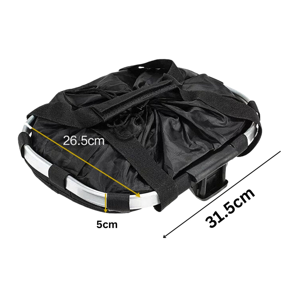 Oxford Cloth Detachable Bike Basket with Aluminum Frame – Pet Carrier