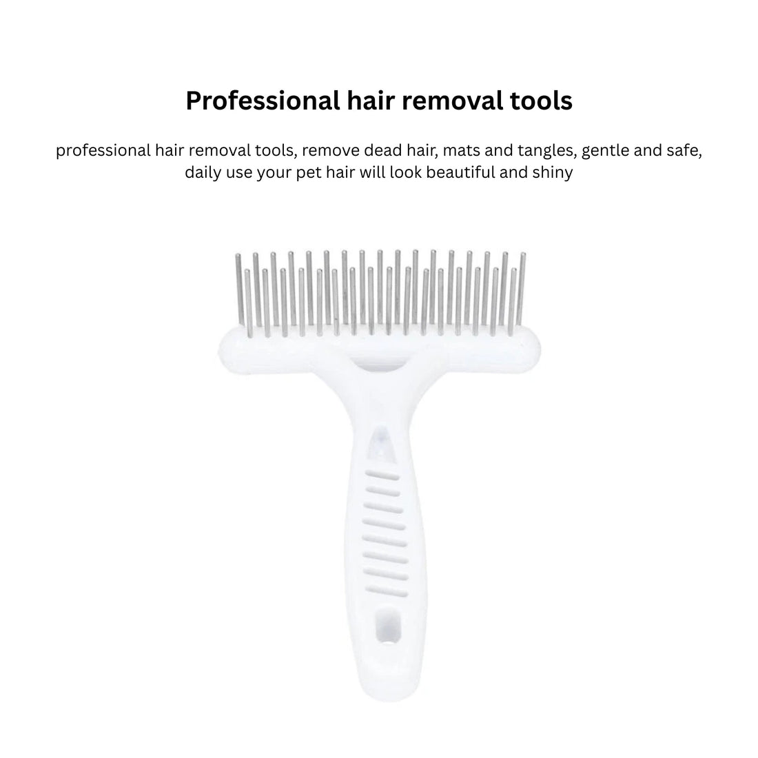 Durable Metal Teeth Pet Grooming Brush for Dogs & Cats – 14x8 cm