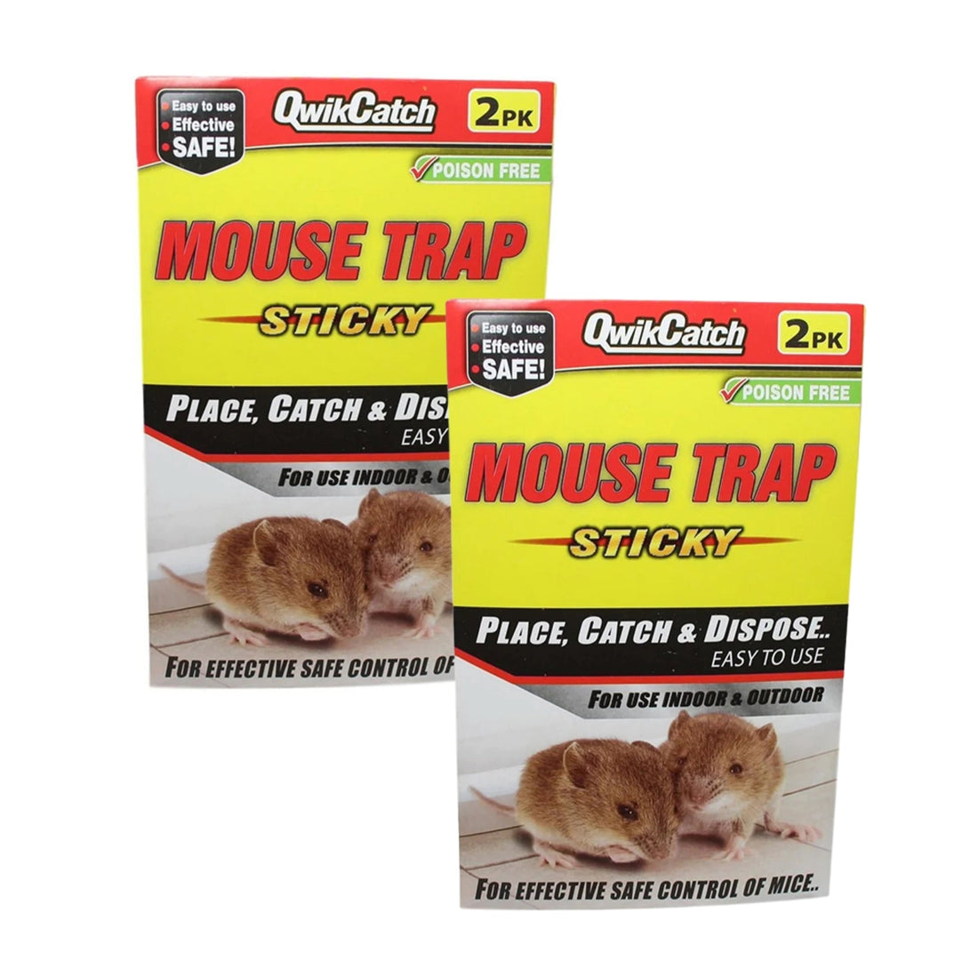 2pcs Strong & Sticky Glue Mouse Traps Indoor/Outdoor Pest Control