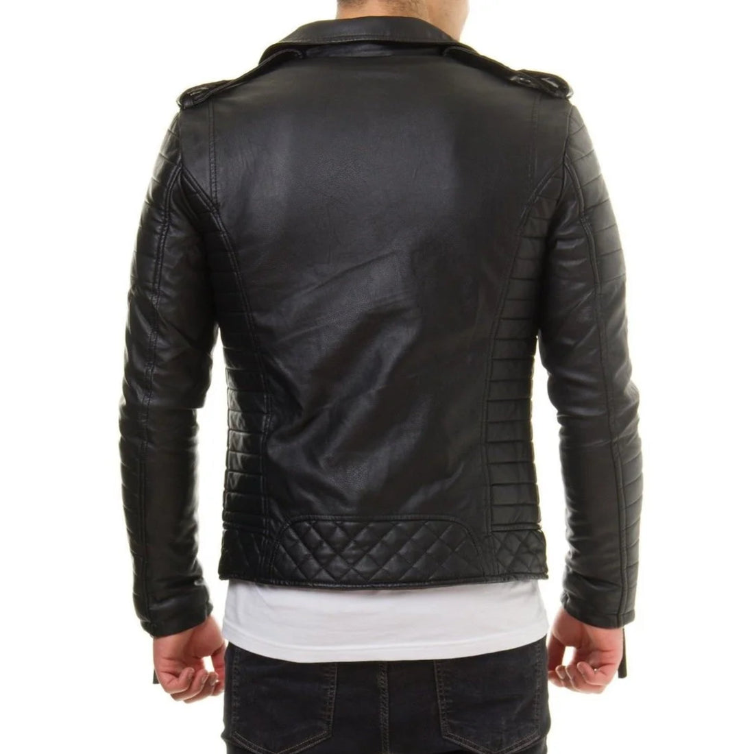Men’s Black Genuine Leather Fashion Jacket