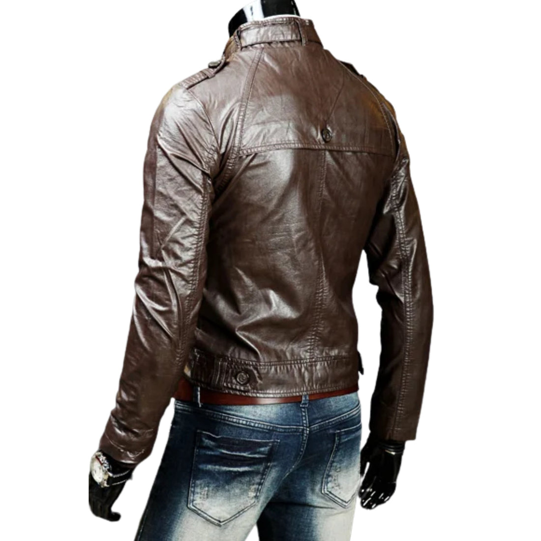 Men’s Brown Fashion Leather Jacket