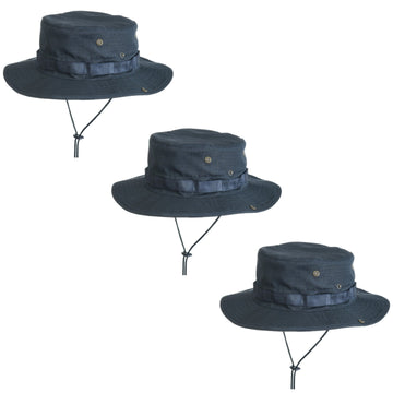 Boonie Sun Hat Navy Bucket Safari Fishing Hat for Men & Women