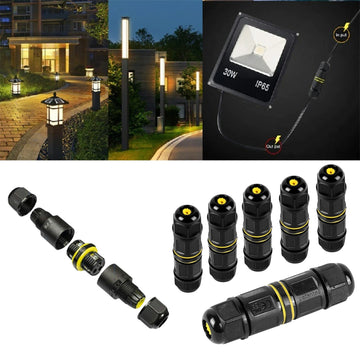 Waterproof Outdoor Cable Connector – 2-Core Junction Box for 5.5–7.5mm Cables