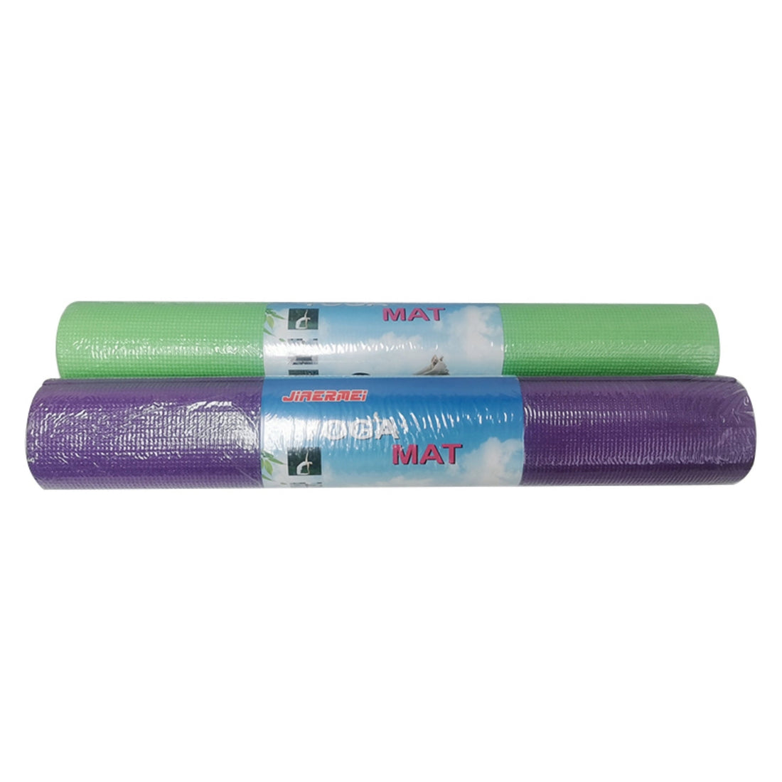 Non-Slip Yoga Mat 61x173cm Roll-Up Exercise Mat for Home & Outdoor Use Random Colours