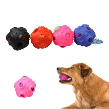 Puppy Teeth Cleaning Chew Ball with Sound Silicone, Random Colour