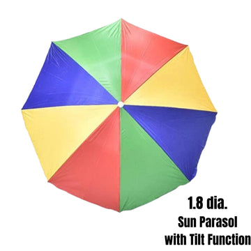 1.8m Beach & Garden Sunshade Parasol with Tilt Function