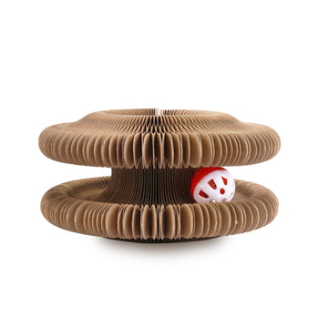 Organ Foldable Cat Scratcher & Toy – Accordion Design with Bell for Claw Care & Play