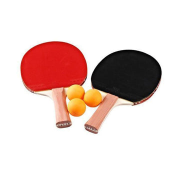 Table Tennis Set 2 Ping Pong Bats & 3 Balls for Indoor/Outdoor Play