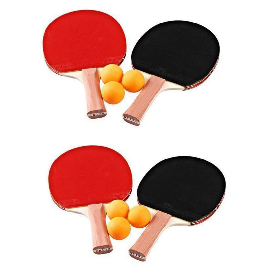 Table Tennis Set 2 Ping Pong Bats & 3 Balls for Indoor/Outdoor Play