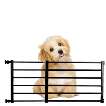 Retractable Pet & Baby Safety Gate  Indoor Door & Stair Barrier White/Black
