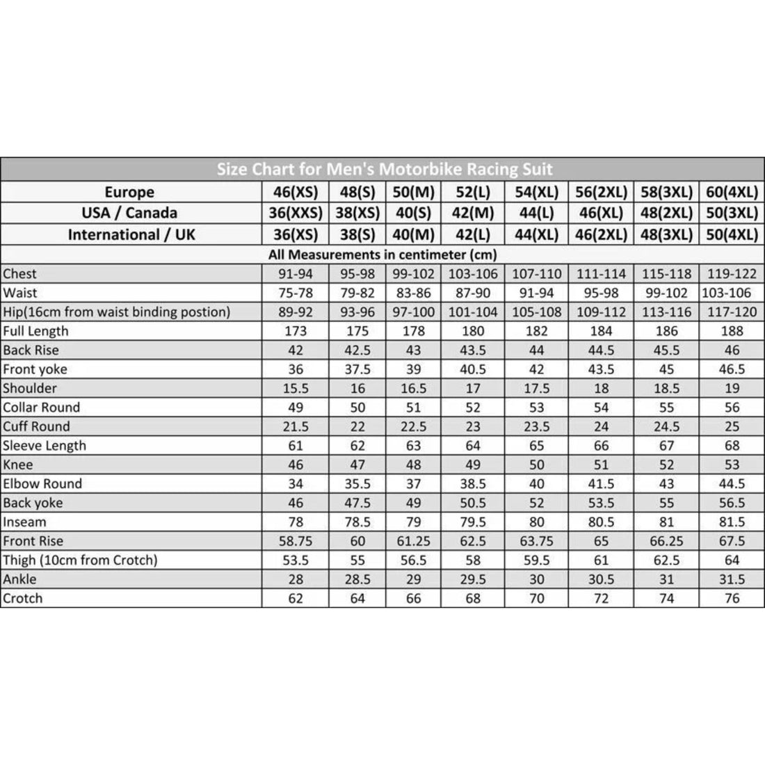 Men’s Black 1-Piece Motorbike Leather Racing Suit