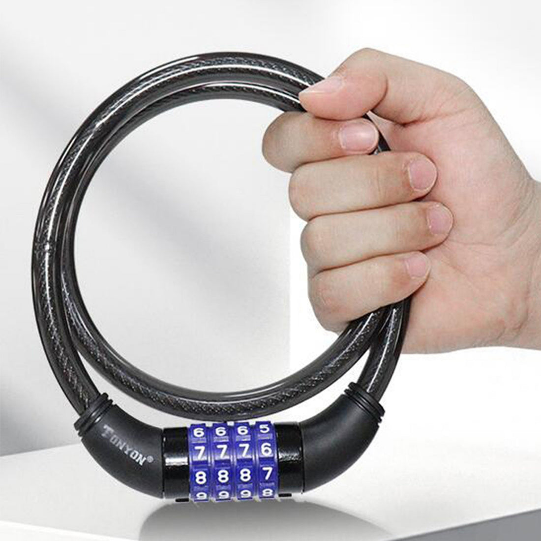 4-Digit Bicycle Combination Lock Heavy Duty Long Security Cable Lock