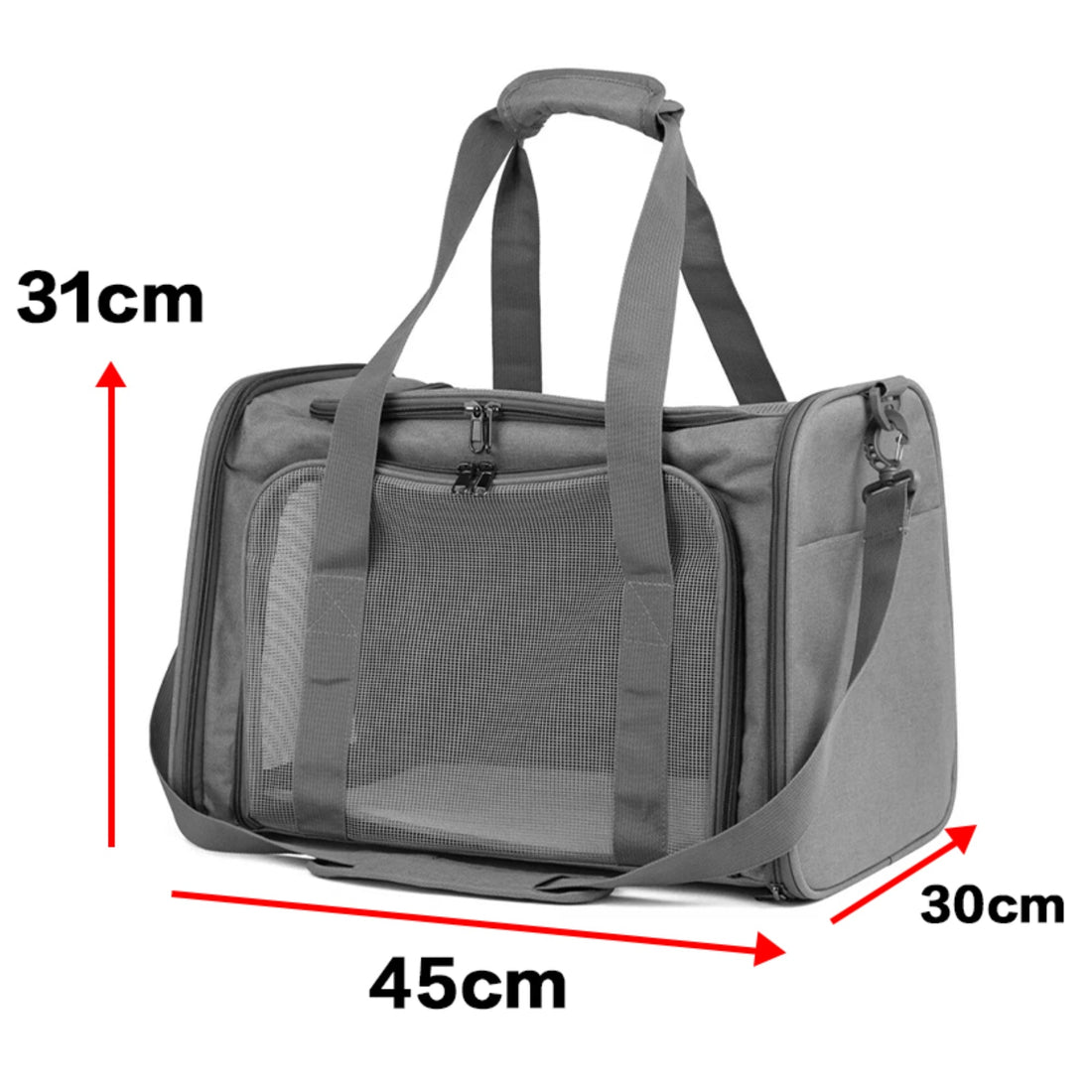 Large Black Soft Pet Carrier Bag for Cats & Puppies | Foldable & Travel-Friendly