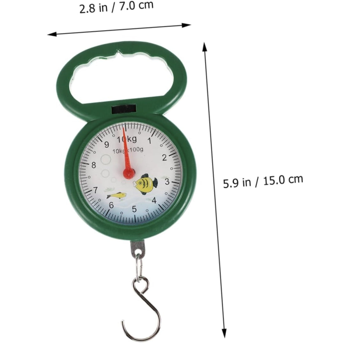 Portable Mechanical Hanging Luggage Scale 10kg Capacity (10x7 cm)