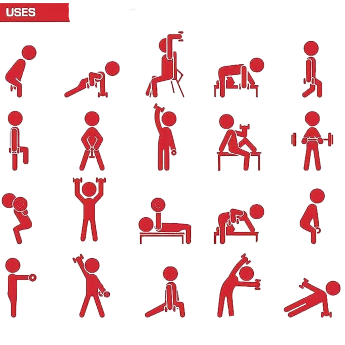 1kg Vinyl Dumbbell Red Fitness Weight for Home Gym, Boxing, & Aerobics (1 Piece)