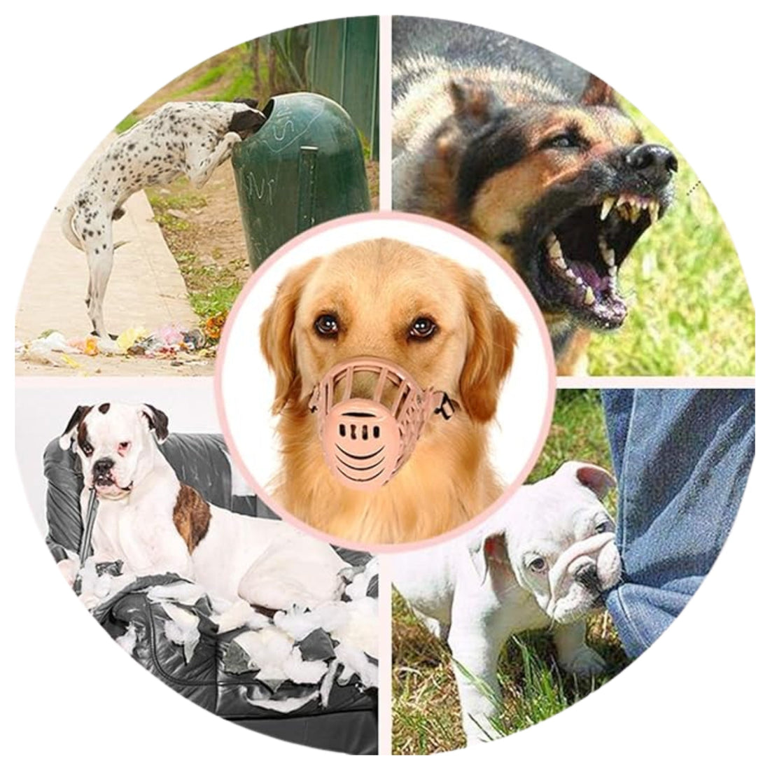 Dog Soft Basket Muzzle with Adjustable Strap |Size 4 & 5