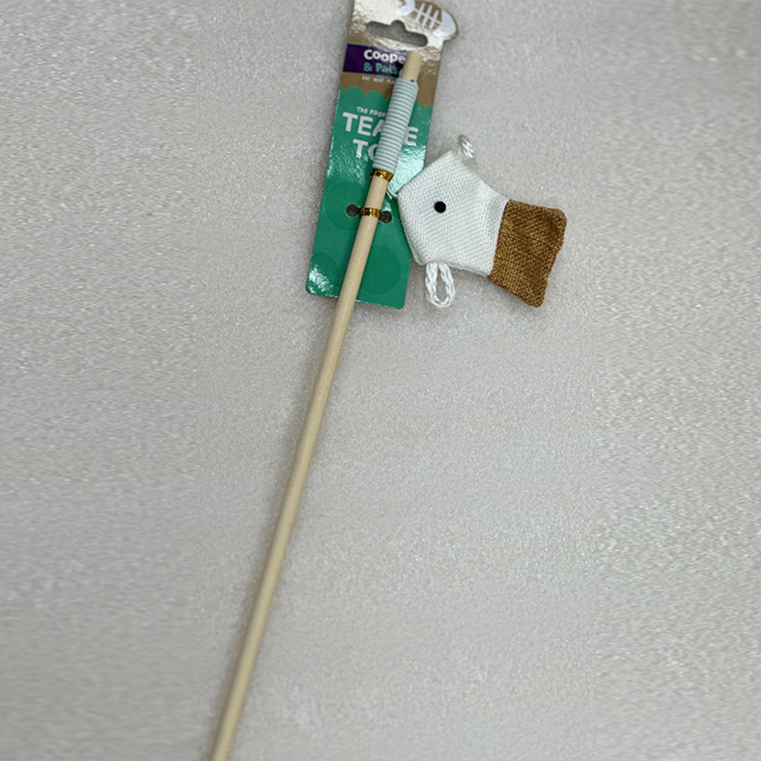 Cat Tease Rod with Fish Interactive Toy for Cats & Kittens