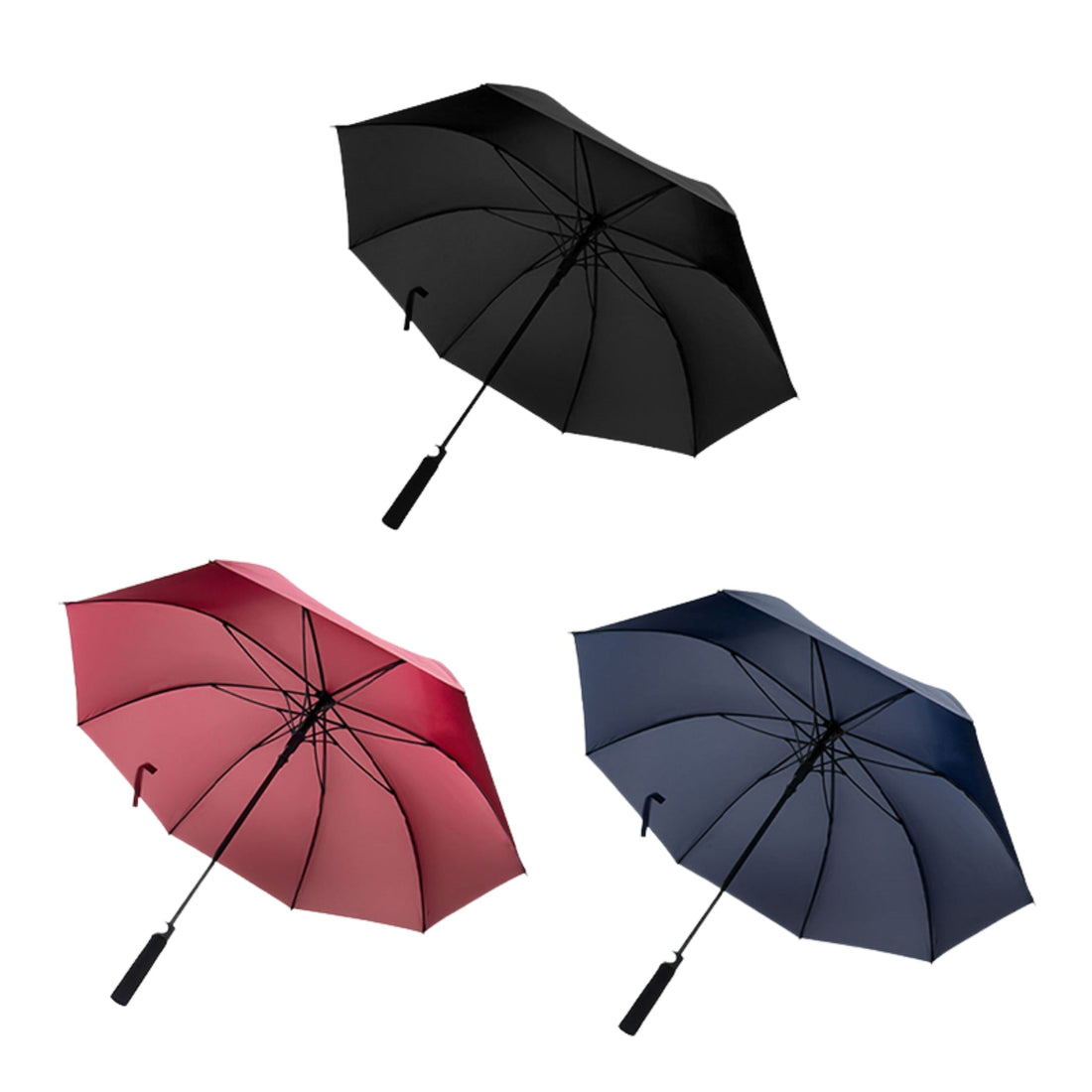 70 cm Windproof Stick Umbrella Classic Rain Canopy for Men & Women (Random Colour)
