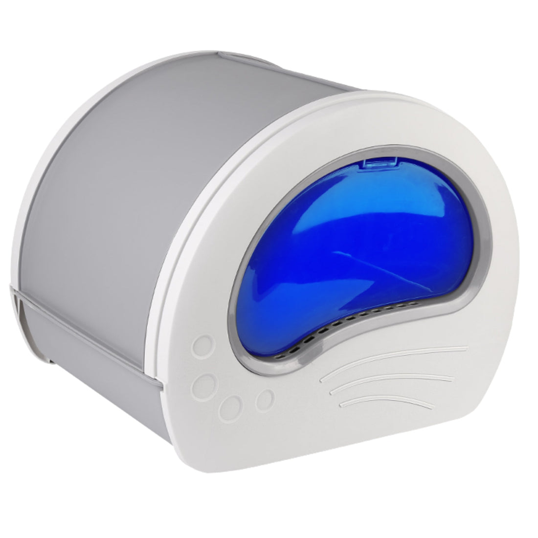 Large Grey Cat Litter Box with Drawer & Sterilizing Light