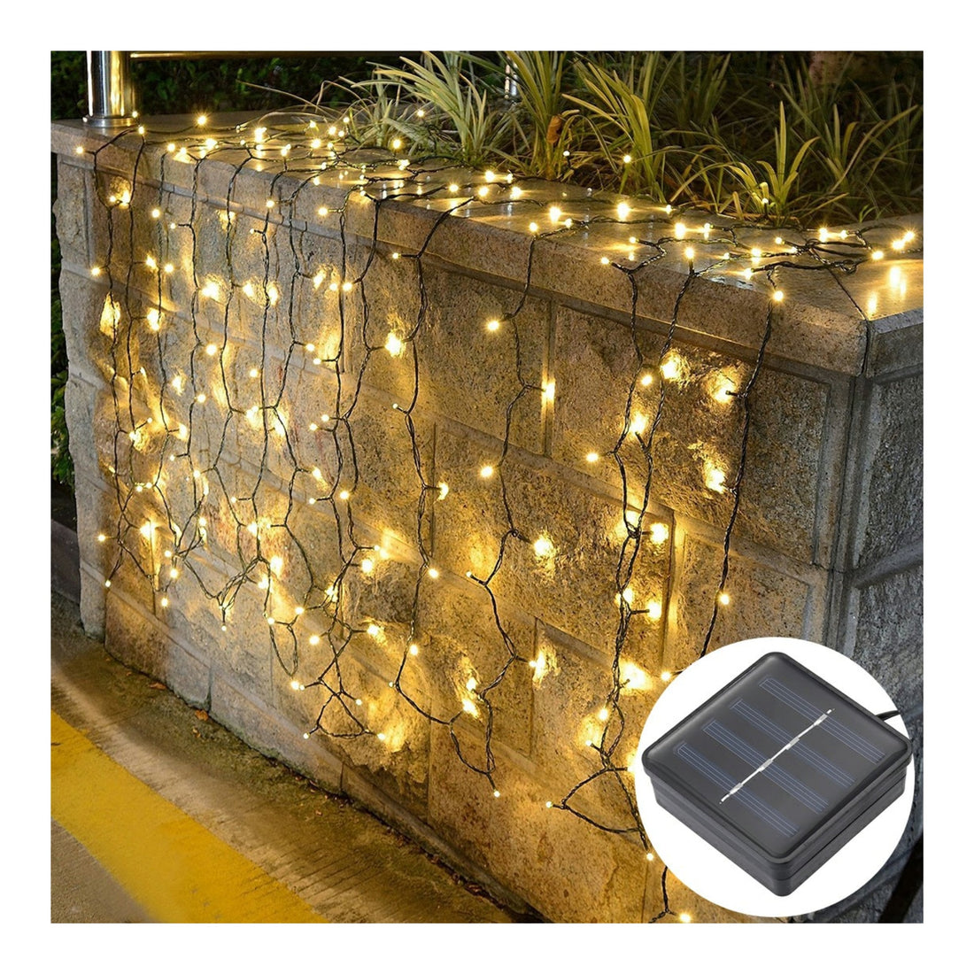 100 LEDs Solar Powered String Lights Warm White for Garden Decor
