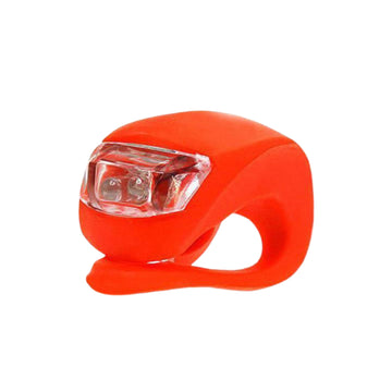 2X LED Bike Lights Front & Rear Clip-On Lights with Waterproof Silicone Housing (Random Colour)