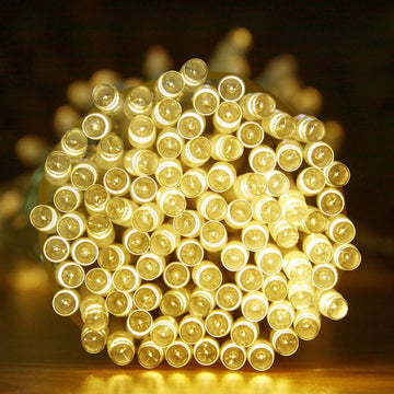 100 LEDs Solar Powered String Lights Warm White for Garden Decor