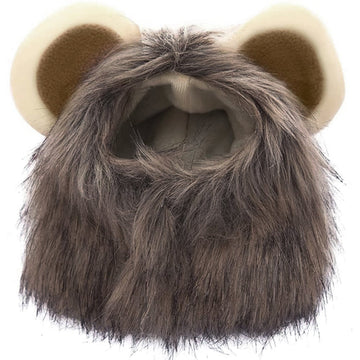Pet Costume Lion Mane Hood for Small Dogs & Cats Halloween Fun