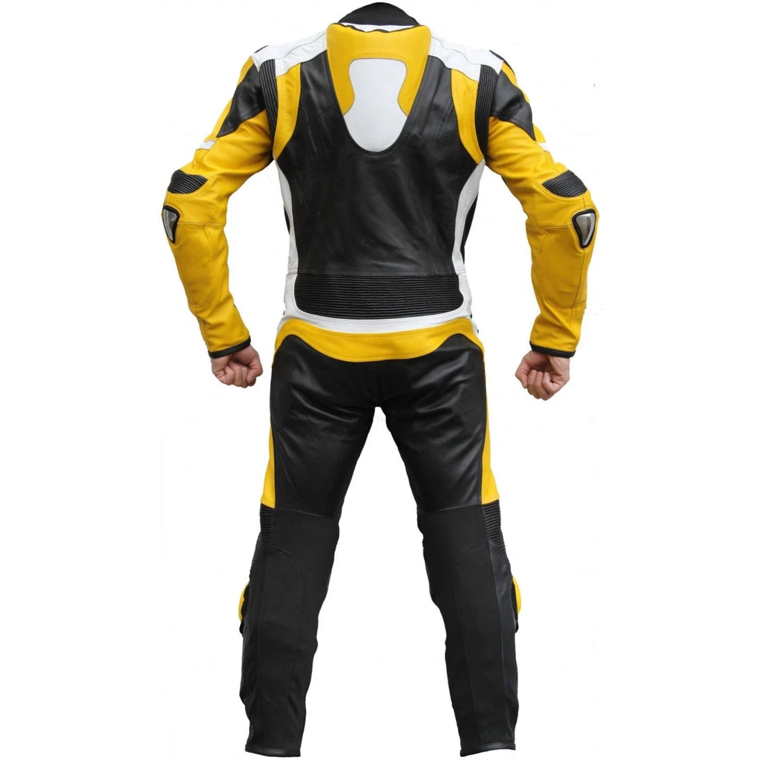 Men’s Black 1-Piece Motorbike Leather Racing Suit